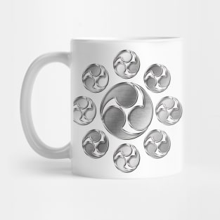 Miyamoto Family Kamon Silver Chrome Mug